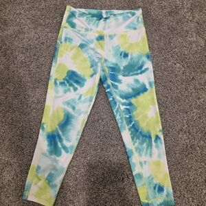 Ideology Kids Blue and Green Tie-Dye Leggings